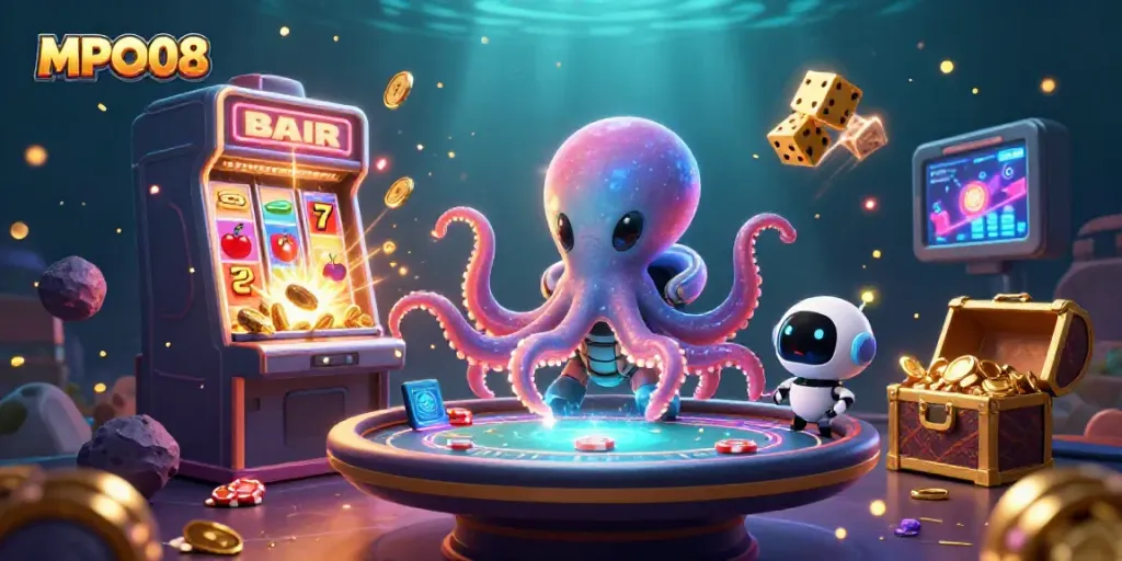 Engage in thrilling gameplay at MPO08 with vibrant casino graphics and immersive elements.