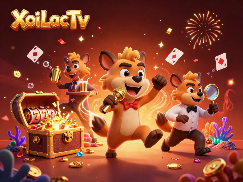 XoiLacTv brings excitement with comedic hyenas in a vibrant casino scene full of action.