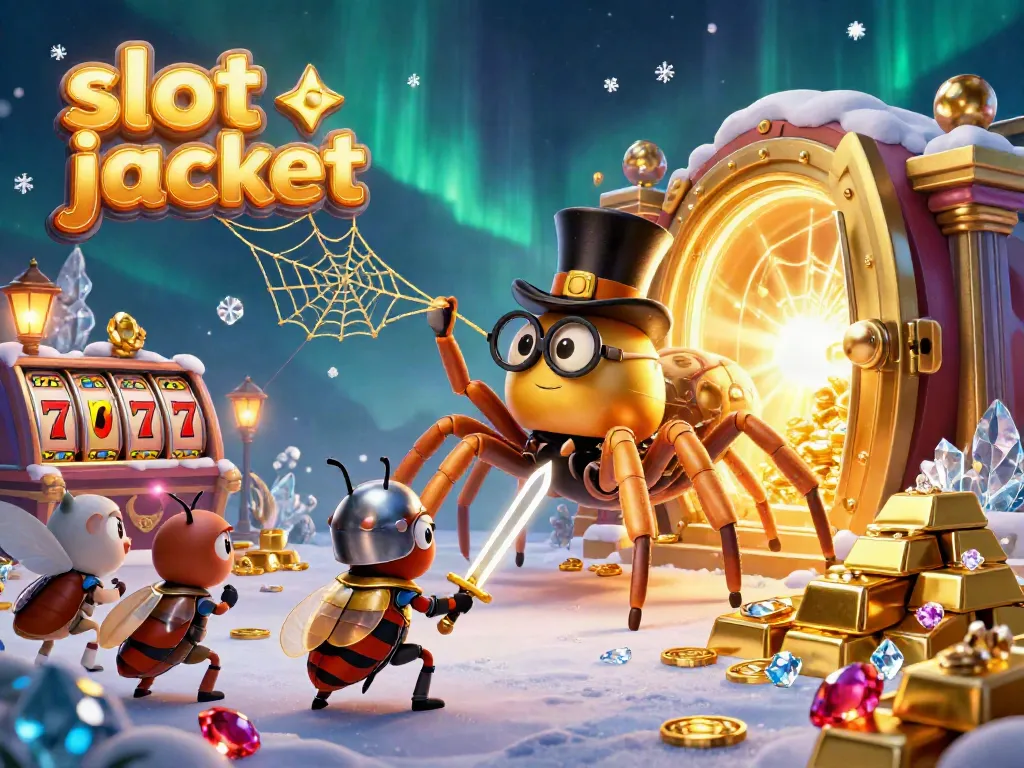Engage with the action in this immersive slot jackpot scene featuring a giant tarantula and knight.