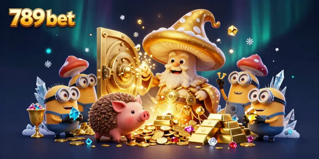 Experience thrilling gaming with 789 bet featuring an enchanting scene of treasures and magic.