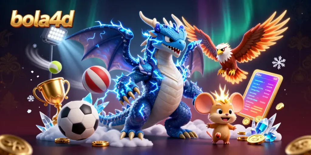 Engage with exciting bola4d gameplay surrounded by dynamic sports elements and an electrifying atmosphere.