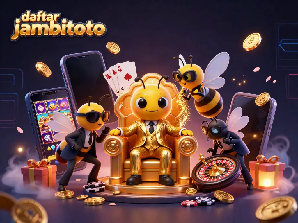 Experience the excitement of daftar jambitoto with a thrilling casino scene featuring a mob boss and his stylish bodyguards.